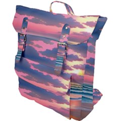 Sunset Over The Beach Buckle Up Backpack by GardenOfOphir