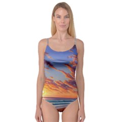 Summer Sunset Over Beach Camisole Leotard  by GardenOfOphir