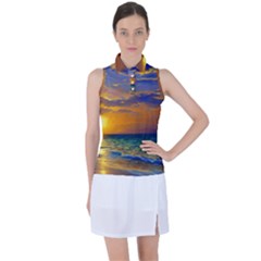 Nature Sunset Women s Sleeveless Polo Tee by GardenOfOphir