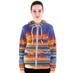 Summer Sunset Over The Ocean Women s Zipper Hoodie