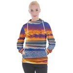 Summer Sunset Over The Ocean Women s Hooded Pullover