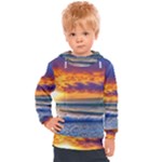 Summer Sunset Over The Ocean Kids  Hooded Pullover