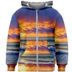 Summer Sunset Over The Ocean Kids  Zipper Hoodie Without Drawstring