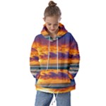 Summer Sunset Over The Ocean Kids  Oversized Hoodie