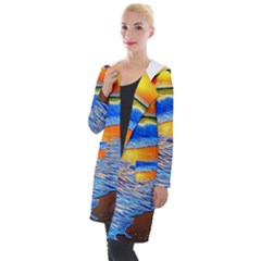 Summer Sunset At The Beach Hooded Pocket Cardigan by GardenOfOphir