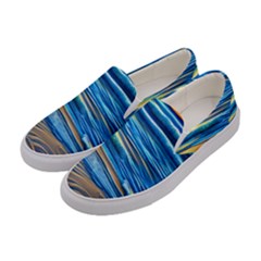 Waves Crashing On The Shore Women s Canvas Slip Ons by GardenOfOphir