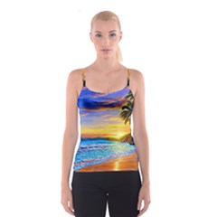 Sunrise At The Beach Spaghetti Strap Top by GardenOfOphir