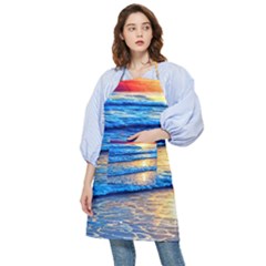 Ocean Sunset Pocket Apron by GardenOfOphir
