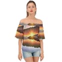 Majestic Lake Off Shoulder Short Sleeve Top View1