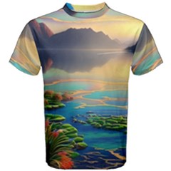 Breathtaking Sunset Men s Cotton Tee by GardenOfOphir