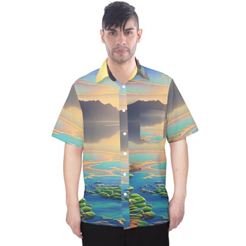 Breathtaking Sunset Men s Hawaii Shirt by GardenOfOphir