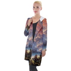 Dusty Sunset Hooded Pocket Cardigan by GardenOfOphir