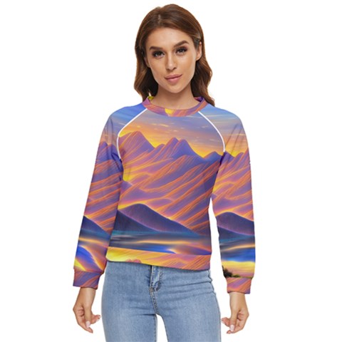 Great Sunset Women s Long Sleeve Raglan Tee by GardenOfOphir