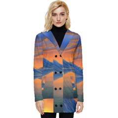 Glorious Sunset Button Up Hooded Coat  by GardenOfOphir