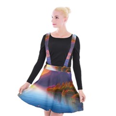 Immaculate Sunset Suspender Skater Skirt by GardenOfOphir