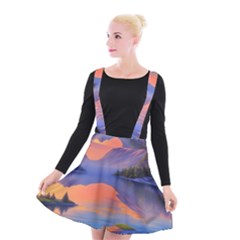 Loveliest Sunset Suspender Skater Skirt by GardenOfOphir