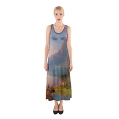 Marvelous Sunset Sleeveless Maxi Dress by GardenOfOphir