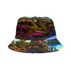 Solemn Soft Pastel Sunset Bucket Hat by GardenOfOphir