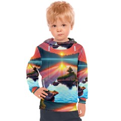 Gorgeous Sunset Kids  Hooded Pullover by GardenOfOphir