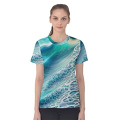 Pastel Beach Wave Women s Cotton Tee