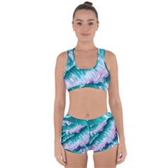 Summer Waves In Pink Iii Racerback Boyleg Bikini Set