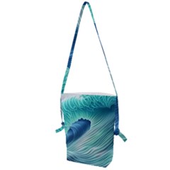 Summer Ocean Waves Folding Shoulder Bag by GardenOfOphir