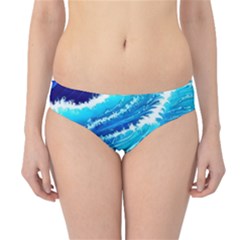 Simple Blue Ocean Wave Hipster Bikini Bottoms by GardenOfOphir