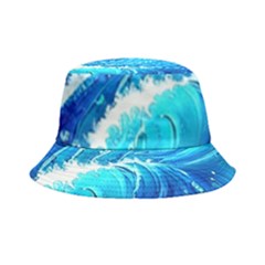 Simple Blue Ocean Wave Bucket Hat by GardenOfOphir