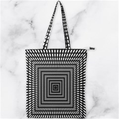 Focus Squares Optical Illusion Background Pattern Double Zip Up Tote Bag by Ravend