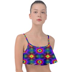 Colorfull Wallpaper Frill Bikini Top by artworkshop