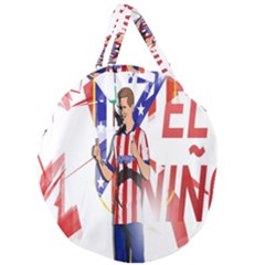 Fernando Torres Wallpaper Giant Round Zipper Tote by artworkshop