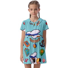 Guillever Wp Kids  Asymmetric Collar Dress