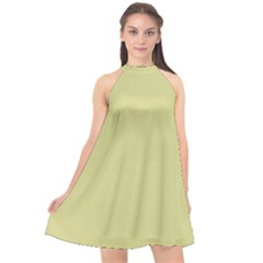 Faded Jade	 - 	halter Neckline Chiffon Dress by ColorfulDresses