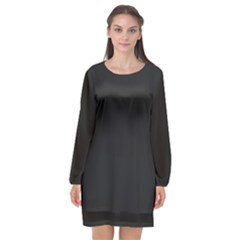 Charcoal Grey	 - 	long Sleeve Chiffon Shift Dress by ColorfulDresses