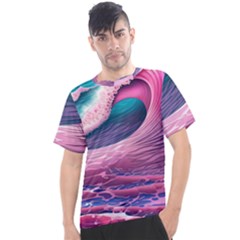 Pink Waves On The Beach Ii Men s Sport Top