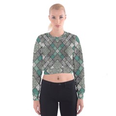 Mandala Decoration Floral Flower Indian Design Pattern Cropped Sweatshirt