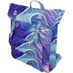 Majestic Ocean Waves Buckle Up Backpack by GardenOfOphir
