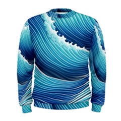 Simple Summer Wave Pattern Men s Sweatshirt by GardenOfOphir