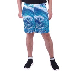 Abstract Blue Ocean Waves Iii Men s Pocket Shorts by GardenOfOphir