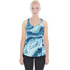 Summer Ocean Waves Piece Up Tank Top by GardenOfOphir