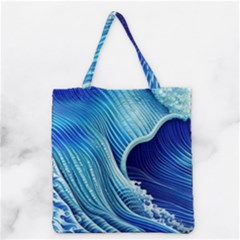 Wave Grocery Tote Bag by GardenOfOphir