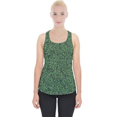 Leafy Elegance Botanical Pattern Piece Up Tank Top by dflcprintsclothing
