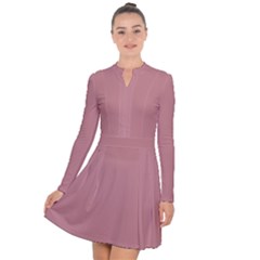 Pink Bow	 - 	long Sleeve Panel Dress by ColorfulDresses