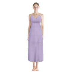 Crocus Petal Purple	 - 	button Up Chiffon Maxi Dress by ColorfulDresses