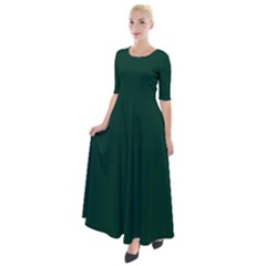 Sacramento Green	 - 	half Sleeves Maxi Dress