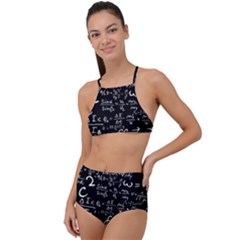 E=mc2 Text Science Albert Einstein Formula Mathematics Physics High Waist Tankini Set by Jancukart