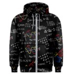 Black Background With Text Overlay Mathematics Formula Board Men s Zipper Hoodie