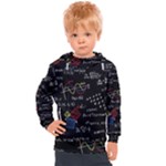 Black Background With Text Overlay Mathematics Formula Board Kids  Hooded Pullover