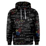 Black Background With Text Overlay Mathematics Formula Board Men s Overhead Hoodie