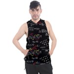 Black Background With Text Overlay Mathematics Formula Board Men s Sleeveless Hoodie